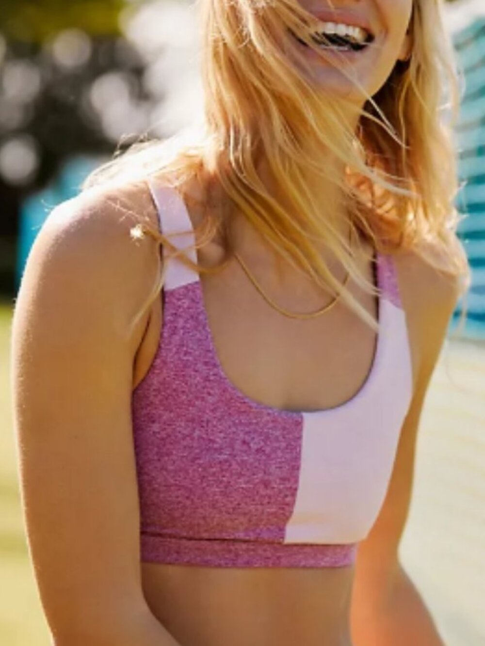 Anthropologie Daily Practice Colorblocked Sport Bra S